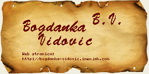 Bogdanka Vidović vizit kartica